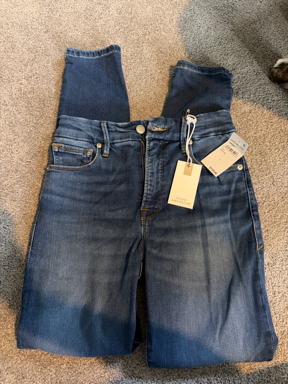 NWT Good American Good Waist High-Rise Skinny Jeans Size 26